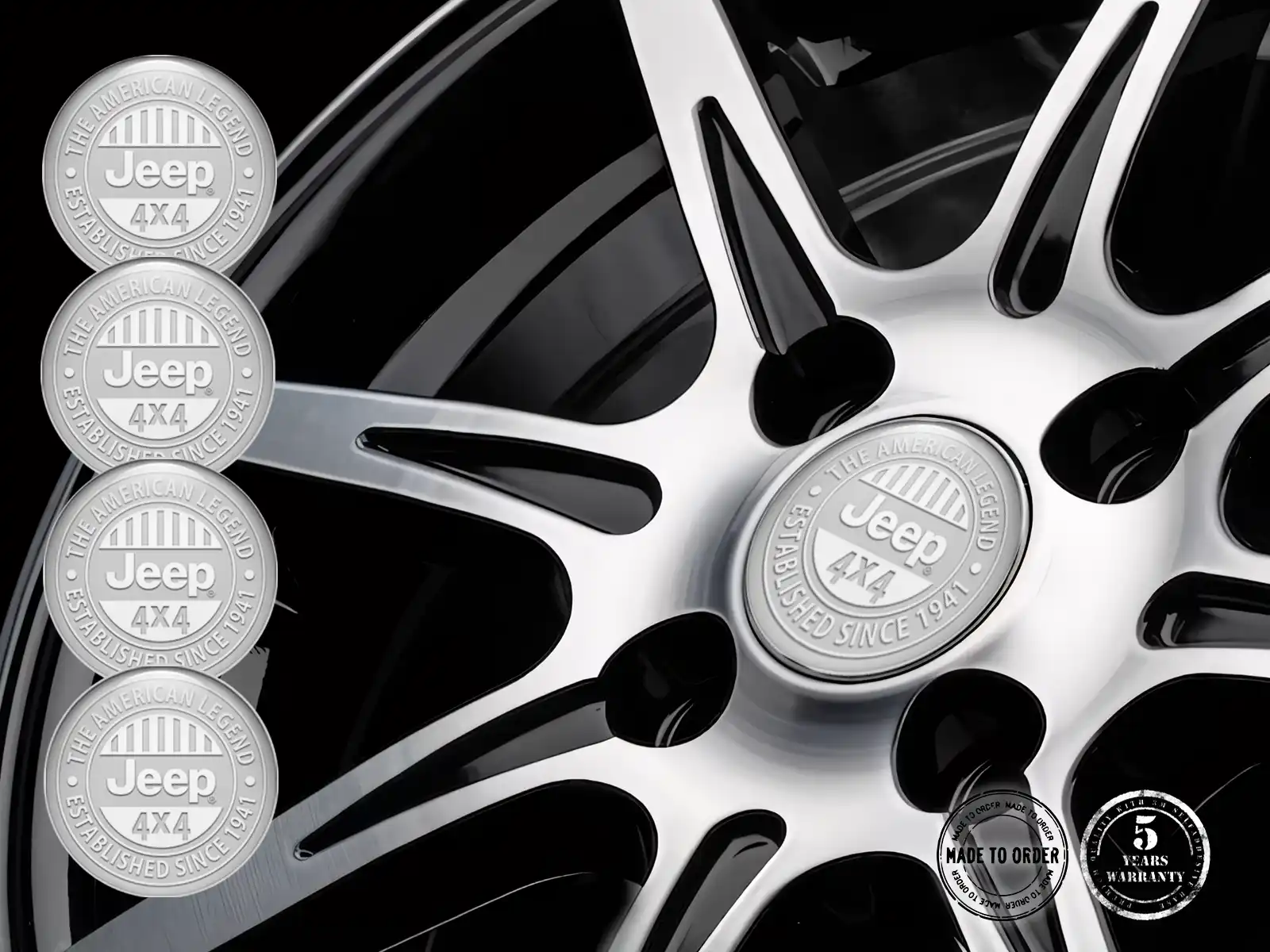 Jeep Decalcomania Ruota Stile Badge Cupola Lusso